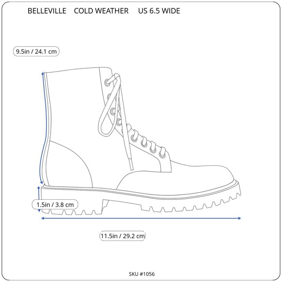 Belleville COLD/WET Intermediate Black VIbram Goretex 6.5 WIDE NEW‎ WITH TAGS main image 7